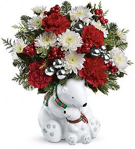 Teleflora's Send a Hug Cuddle Bears Bouquet